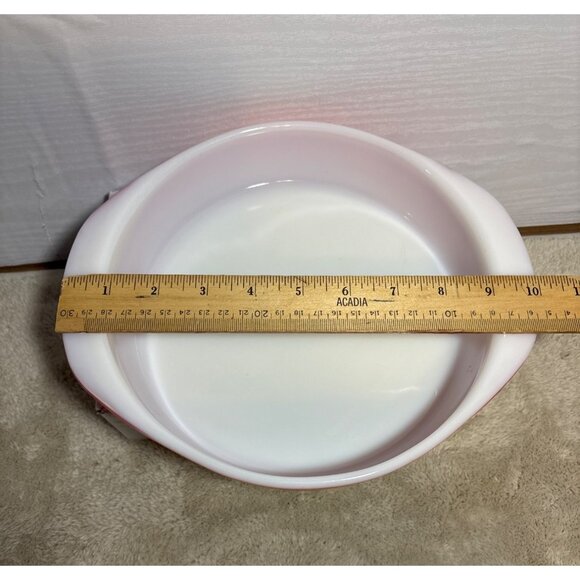 Vintage 8" Pyrex Pink Flamingo Casserole Baking Dish With Handles #221 - Picture 9 of 10